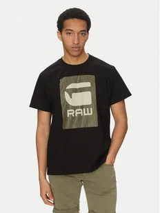 G-Star Raw T-Shirt Burger Box Rain D26478-C336 Czarny Regular Fit - Koszulki męskie - miniaturka - grafika 1
