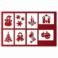 Ozdoby bożonarodzeniowe - Szablony do sztucznego śniegu duże mix - miniaturka - grafika 1