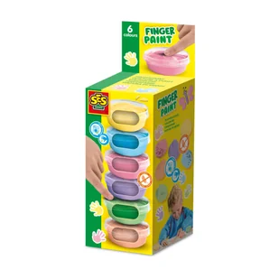 Zestaw farb do malowania palcami 6 kolorów - Zabawki kreatywne - miniaturka - grafika 1