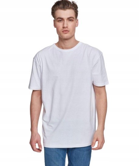 URBAN CLASSICS BIAŁY TSHIRT MĘSKI Z OKRĄGŁYM DEKOLTEM M JPA