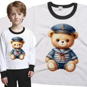 Piżamy dla dziewczynek - Piżama dziecięca Miś Pluszowy Marynarz Kapitan Dzień Misia 98/104 - VoloDonum - miniaturka - grafika 1