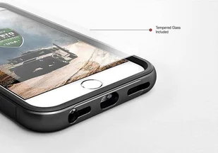 Zizo Shock Case Pancerne etui iPhone Xs / X z hartowanym szkłem na ekran (Silver/Gray) - Etui i futerały do telefonów - miniaturka - grafika 3