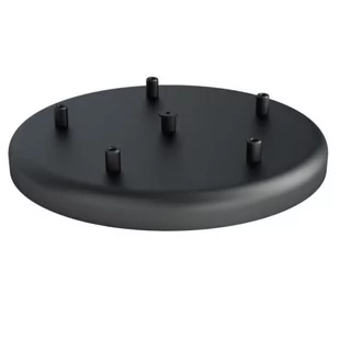 Duża metalowa osłonka sufitowa fi30cm lakierowana w kolorze czarnym strukturalnym - na pięć przewodów Kolorowe Kable - Akcesoria do oświetlenia - miniaturka - grafika 1