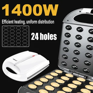 Sonifer SF6062 1400W Electric Walnut Cake Waffle Maker, 24 Holes Nuts Plate, Non-stick Cooking Biscuits Making Machine - Urządzenia do czekolady i słodyczy - miniaturka - grafika 4