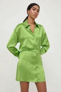Patrizia Pepe sukienka kolor zielony mini rozkloszowana - Sukienki - miniaturka - grafika 1