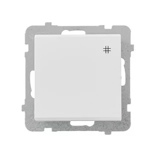 LEDart krzyżowy, Ospel SONATA ŁP-4R/m/00, bez ramki, kolor biały - Wyłączniki światła i elektryczne - miniaturka - grafika 1