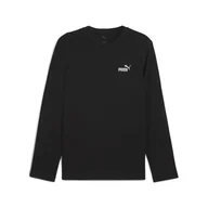 Koszulki sportowe męskie - Męska koszulka Essentials z logo No. 1 i długim rękawem PUMA Black - miniaturka - grafika 1