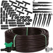 Węże ogrodowe i zraszacze - Brązowa linia kroplująca 16mm-2,0 l/h + przyłącze kranowe Gardena MADE IN EU - Długość - 300m+akcesoria - miniaturka - grafika 1