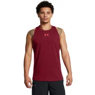 Koszulki sportowe męskie - Męski top do koszykówki Under Armour UA Zone Tank - czerwony - UNDER ARMOUR - miniaturka - grafika 1