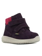 Botki damskie - Richter Shoes Skórzane botki "Timmy" w kolorze ciemnofioletowym - miniaturka - grafika 1