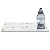 Lampiony i znicze - SZKLANA PODSTAWKA POD ZNICZE z dedykacją 60x20cm Kwarc beż 34c - miniaturka - grafika 1