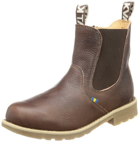 Kavat Ägir 91832, Chelsea Boots buty dziecięce uniseks, brązowy - Brązowy ciemny brąz. - 38 EU