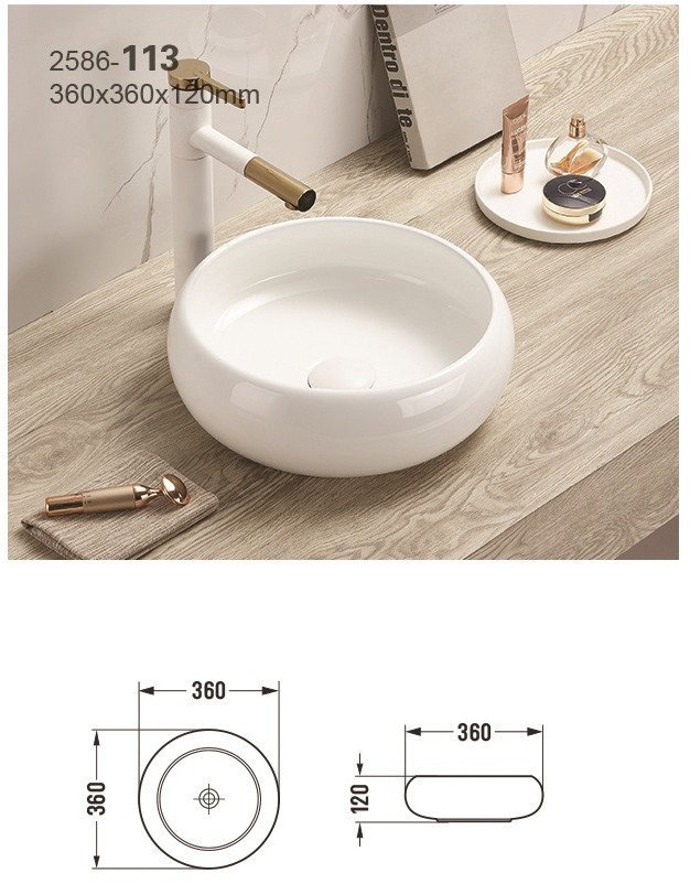 Zestaw meblowy 60cm z blatem, umywalką nablatową Wiki, szafką wysoką i lustrem led