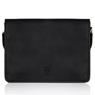 Torby męskie - Torba Męska Na Ramię Czarna Vintage Paolo Peruzzi T-06-Bl - miniaturka - grafika 1