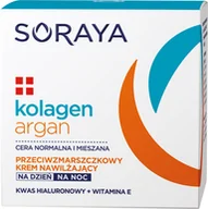 Kremy do twarzy - Soraya Kolagen i Argan przeciwzmarszczkowy krem nawilżający 50ml - miniaturka - grafika 1