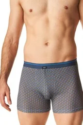 Bokserki męskie bawełniane niebieskie w drobny wzór MXH 503 Key - Majtki męskie - miniaturka - grafika 1