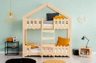 Łóżka dla dzieci i młodzieży - Łóżko piętrowe ZIPPO P 70x140 sosna - miniaturka - grafika 1