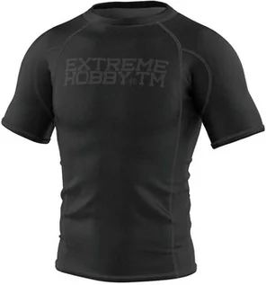 Koszulki sportowe męskie - Extreme Hobby Rashguard Short Sleeve Trace Black - grafika 1