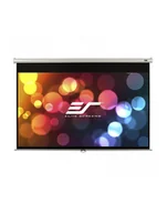 Ekrany projekcyjne - Elite Screens M100VSR-PRO Manual Pull Down Screen 100'' 4:3 / Diagonal 250cm, W 203.2cm x H 152.4cm / Elegant Aluminum White Squared Housing / Built-in SRM Slow Retract Mechanism / MaxWhite FG Fiber Glass screen material / 4-side black maskin - miniaturka - grafika 1
