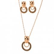Zestawy biżuterii dla kobiet - Komplet ozdobny, tygrys koło, wzór grecki 46 - miniaturka - grafika 1