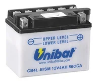 Części motocyklowe - AKUMULATOR UNIBAT CB4L-B 12N4-3B SKUTERY 2T 4T - miniaturka - grafika 1