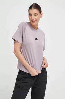 Koszulki sportowe damskie - adidas t-shirt Z.N.E damski kolor różowy - grafika 1