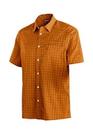 Koszule męskie - Maier Sports Męska koszula Mats S/S, brązowa/pomarańczowa Check, 48, 3000131 - miniaturka - grafika 1