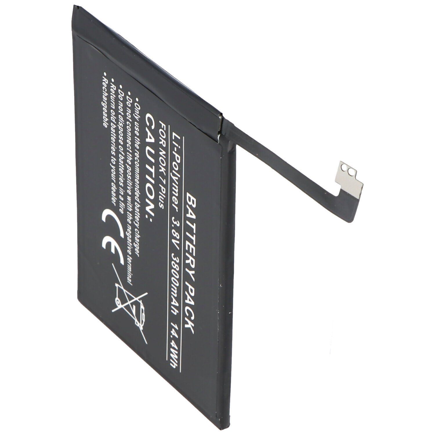 Bateria odpowiednia dla Nokia 7 plus, litowo-polimerowa, 3,8 V, 3800 mAh, 14,4 Wh