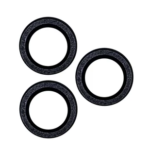 Zestaw szkieł na aparat do iPhone 11 Pro black glitter (2 sztuki) - Szkła hartowane na telefon - miniaturka - grafika 1