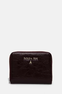 Patrizia Pepe portfel skórzany damski kolor bordowy 2Q8512 L131 - Portfele - miniaturka - grafika 1