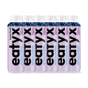 eatyx 6x Gotowy Kompletny Posiłek do Picia w Płynie, Jagodowy, 500ml - Szybkie dania obiadowe - miniaturka - grafika 1