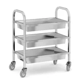 Wózki na żywność - Wózek kelnerski, 3 pojemniki, 850 x 450 x 900 mm - miniaturka - grafika 1