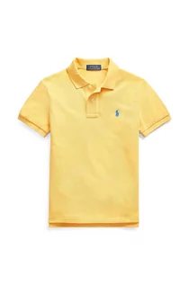 Koszulki dla chłopców - Polo Ralph Lauren polo bawełniane dziecięce kolor żółty gładki - grafika 1