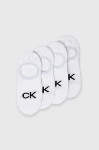 Calvin Klein skarpetki 4-pack damskie kolor biały 701220509 - Skarpetki damskie - miniaturka - grafika 1