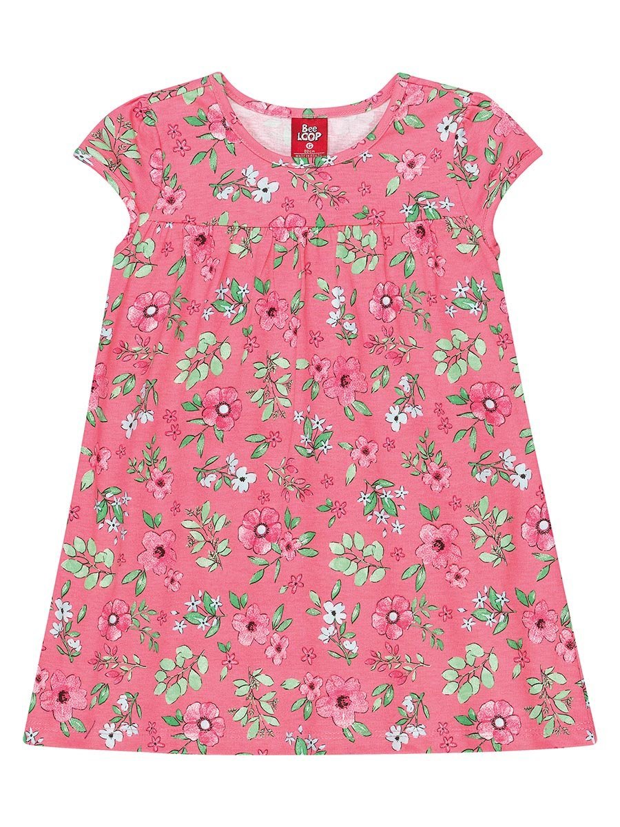 Dziewczęca sukienka w kwiaty różowy Bee Loop r.92