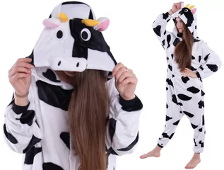 Piżamy chłopięce - Krowa Piżama Kigurumi Onesie Przebranie 176 - grafika 1