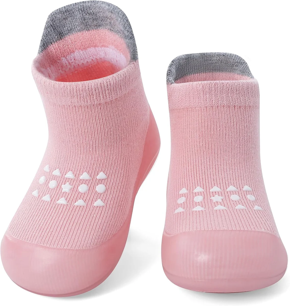 Buciki skarpetki pierwsze buty antypoślizgowe różowe 12-18m
