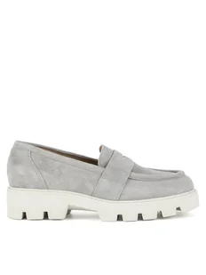 Badura Mokasyny AMANTEA-28180LM Szary - Mokasyny damskie - miniaturka - grafika 1