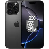 Telefony OUTLET - Smartfon APPLE iPhone 16 Pro (odnowiony, nieaktywowany) 5G 128GB 6.3" 120Hz Tytan czarny 2x eSIM (CPO) - miniaturka - grafika 1