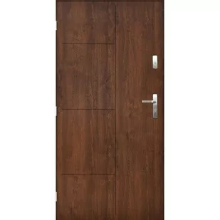 Drzwi zewnętrzne Cypr 80 cm prawe orzech - Drzwi zewnętrzne - miniaturka - grafika 1