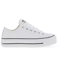 Trampki damskie - Buty Converse Chuck Taylor All Star Lift Platform Leather 561680C - białe - miniaturka - grafika 1