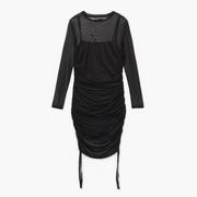 Sukienki - Cropp - Dopasowana sukienka mini - Czarny - miniaturka - grafika 1