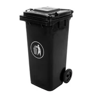 Kosze na śmieci - Duży Kubeł Kosz Pojemnik Na Odpady Czarny 240L Fv - miniaturka - grafika 1