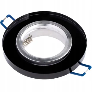 Oprawa halogenowa Led GU10 sufitowa szklana Czarna - Oprawy, klosze i abażury - miniaturka - grafika 1