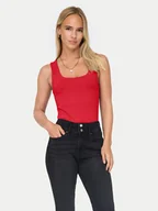 Koszulki i topy damskie - ONLY Top Lea 15278090 Czerwony Regular Fit - miniaturka - grafika 1