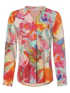 Bluzki damskie - Emily van den Bergh Bluzka damska Kobiety wiskoza wyrazisty róż|wielokolorowy wzorzysty, 40 - miniaturka - grafika 1