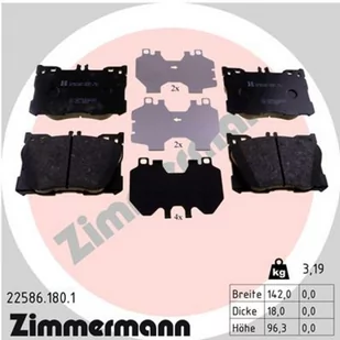 Klocki hamulcowe - komplet ZIMMERMANN 22586.180.1 - Klocki hamulcowe - miniaturka - grafika 1