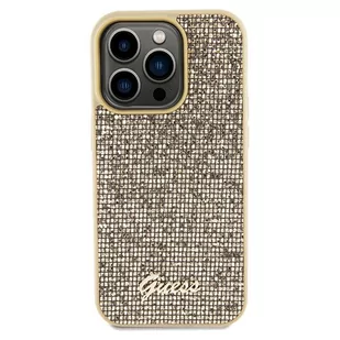 Etui Guess GUHCP14XPMSDGSD Apple iPhone 14 Pro Max hardcase Disco Metal Script złoty/gold - Etui i futerały do telefonów - miniaturka - grafika 4