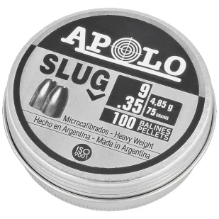 Śrut Apolo Slug 75 9 mm, 100 szt. 4.85g/75.0gr (19307) - Amunicja do wiatrówek - miniaturka - grafika 1