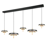 Lampy sufitowe - KEATON 340210580 lampa wisząca na listwie LED 50W CCT 3stepDim wykończenie czarny / złoty - miniaturka - grafika 1